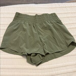 Women's Athletic Olive Green Shorts